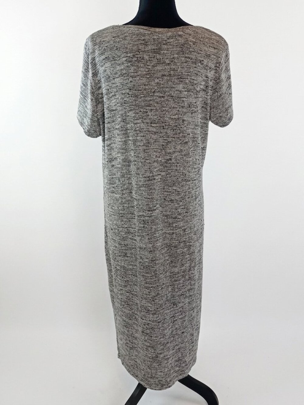 MOSSIMO Casual Heather Gray Maxi T-Shirt Dress 2XL Polyester Rayon Spandex Gray - Picture 2 of 4